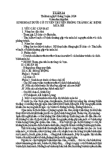 Kế hoạch bài dạy Tiếng Việt + Toán 5 - Tuần 34 - Năm học 2023-2024 - Phan Thị Hồng Thương