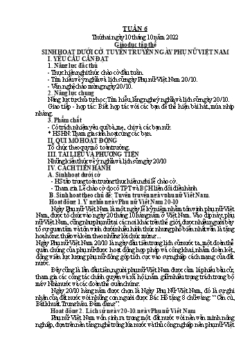 Kế hoạch bài dạy Tiếng Việt + Toán 5 - Tuần 6 - Năm học 2022-2023 - Phan Thị Hồng Thương