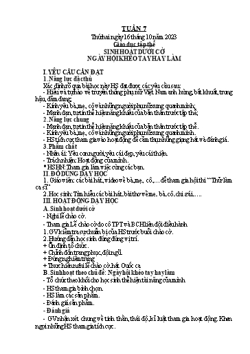 Kế hoạch bài dạy Tiếng Việt + Toán 5 - Tuần 7 - Năm học 2023-2024 - Phan Thị Hồng Thương