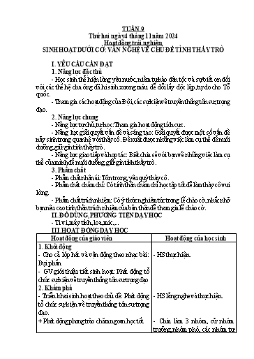 Kế hoạch bài dạy Tiếng Việt + Toán 5 - Tuần 9 - Năm học 2024-2025 - Phan Thị Hồng Thương