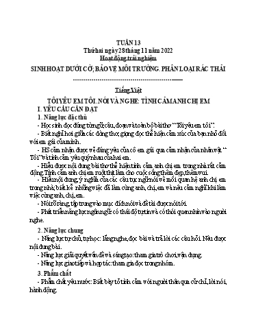 Kế hoạch bài dạy Tiếng Việt + Toán Lớp 3 (Kết nối tri thức) - Tuần 15 - Năm học 2022-2023 - Hoàng Thị Như Uyên