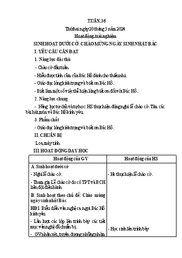 Kế hoạch bài dạy Tiếng Việt + Toán Lớp 4 - Tuần 32 - Năm học 2023-2024 - Phạm Thị Hương Giang