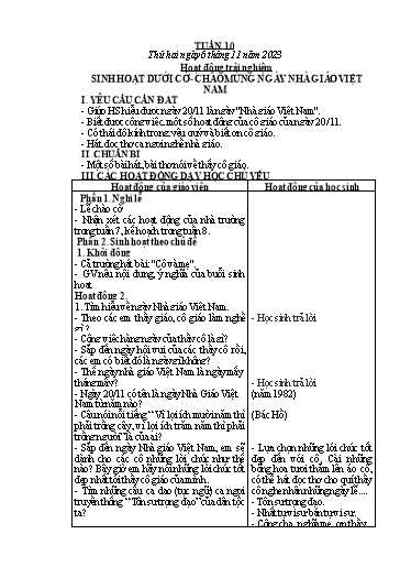 Kế hoạch bài dạy Toán + Tiếng Việt 1 - Tuần 10 - Năm học 2023-2024 - Phan Thị Minh Thư