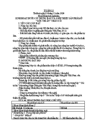 Kế hoạch bài dạy Toán + Tiếng Việt 1 - Tuần 12 - Năm học 2024-2025 - Phan Thị Tú Oanh