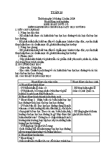 Kế hoạch bài dạy Toán + Tiếng Việt 1 - Tuần 15 - Năm học 2024-2025 - Phan Thị Tú Oanh