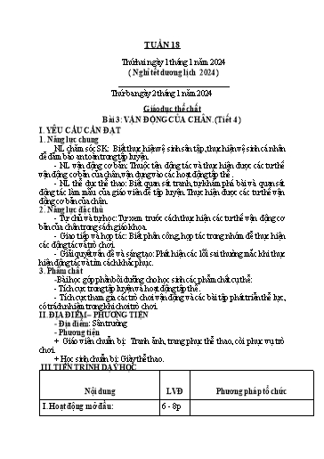 Kế hoạch bài dạy Toán + Tiếng Việt 1 - Tuần 18 - Năm học 2023-2024 - Phan Thị Tú Oanh