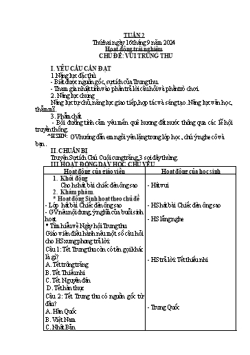 Kế hoạch bài dạy Toán + Tiếng Việt 1 - Tuần 2 - Năm học 2024-2025 - Phan Thị Tú Oanh