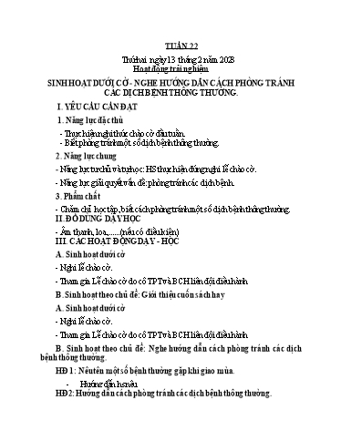Kế hoạch bài dạy Toán + Tiếng Việt 1 - Tuần 22 - Năm học 2022-2023 - Phan Thị Tú Oanh