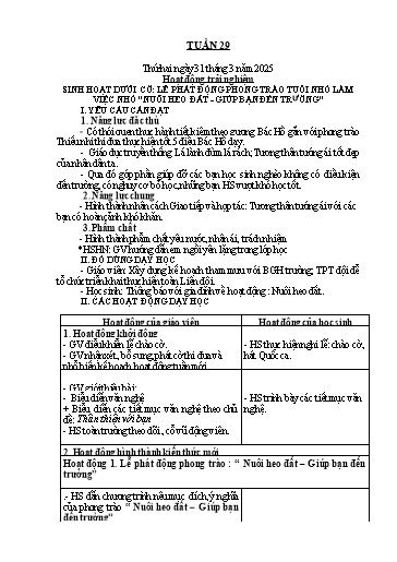 Kế hoạch bài dạy Toán + Tiếng Việt 1 - Tuần 29 - Năm học 2024-2025 - Phan Thị Tú Oanh