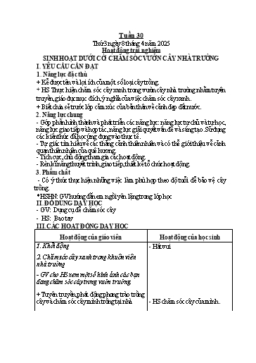 Kế hoạch bài dạy Toán + Tiếng Việt 1 - Tuần 30 - Năm học 2024-2025 - Phan Thị Tú Oanh