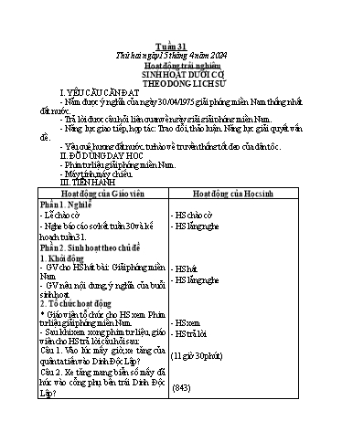 Kế hoạch bài dạy Toán + Tiếng Việt 1 - Tuần 31 - Năm học 2023-2024 - Phan Thị Minh Thư