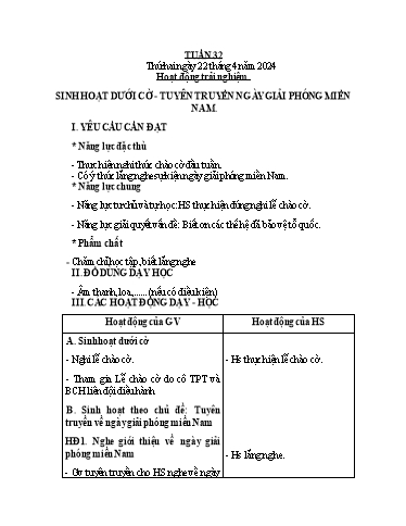 Kế hoạch bài dạy Toán + Tiếng Việt 1 - Tuần 32 - Năm học 2023-2024 - Phan Thị Tú Oanh