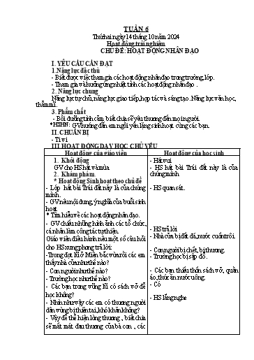 Kế hoạch bài dạy Toán + Tiếng Việt 1 - Tuần 6 - Năm học 2024-2025 - Phan Thị Tú Oanh