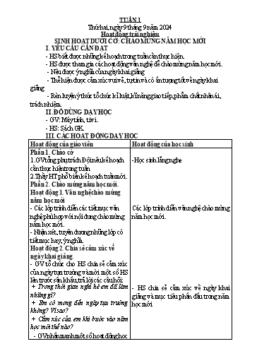 Kế hoạch bài dạy Toán + Tiếng Việt 2 - Tuần 1 - Năm học 2024-2025 - Phan Thị Minh Thư