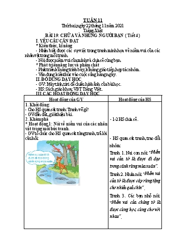 Kế hoạch bài dạy Toán + Tiếng Việt 2 - Tuần 11 - Năm học 2021-2022 - Phan Thị Minh Thư