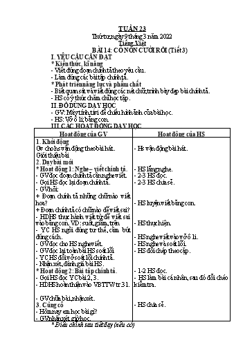 Kế hoạch bài dạy Toán + Tiếng Việt 2 - Tuần 23 - Năm học 2021-2022 - Phan Thị Minh Thư