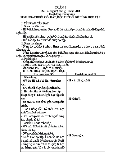 Kế hoạch bài dạy Toán + Tiếng Việt 2 - Tuần 7 - Năm học 2024-2025 - Phan Thị Minh Thư