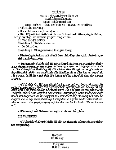 Kế hoạch bài dạy Toán + Tiếng Việt Lớp 1 - Tuần 16 - Năm học 2022-2023 - Phan Thị Minh Thư