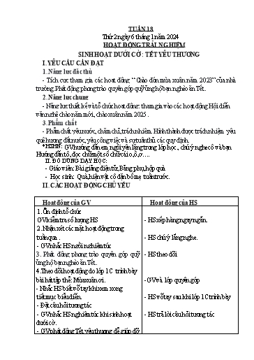Kế hoạch bài dạy Toán + Tiếng Việt Lớp 1 - Tuần 18 - Năm học 2023-2024 - Phan Thị Tú Oanh